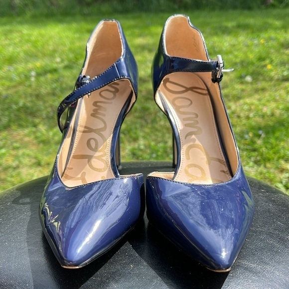 Sam Edelman Nora Blue Patent Leather Heals Women’s Size 9.5 - Picture 3 of 10
